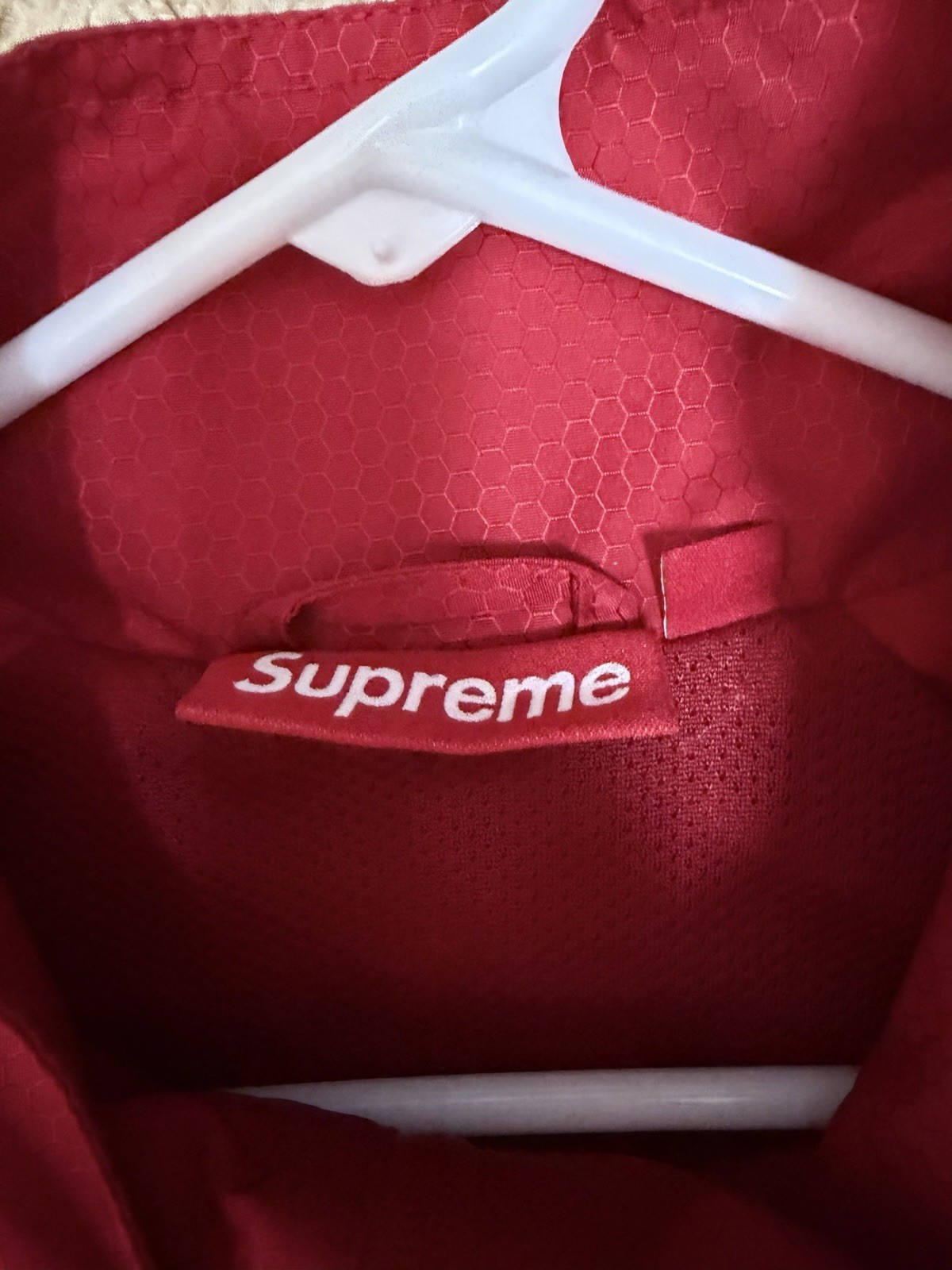 Supreme Reflective Piping Pullover Jacket Red Sma… - image 6