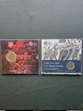 Royal Mint Five Pound &Fifty Pence Brilliant Uncirculated Coins In Capsules X2