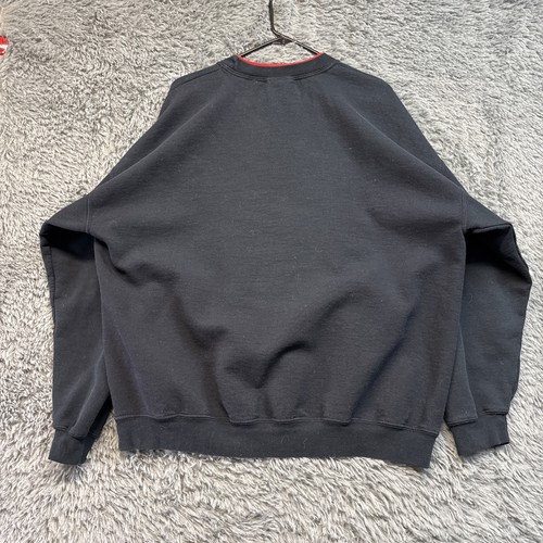 VTG Alaska Sweatshirt XXL Black/red Gildan Pullover Crewneck Nature Totem - Picture 5 of 5