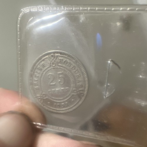 Moneta Argento 25 Centavos Honduras 1937 Giorgio VI Re Imperatore - Foto 2 di 2