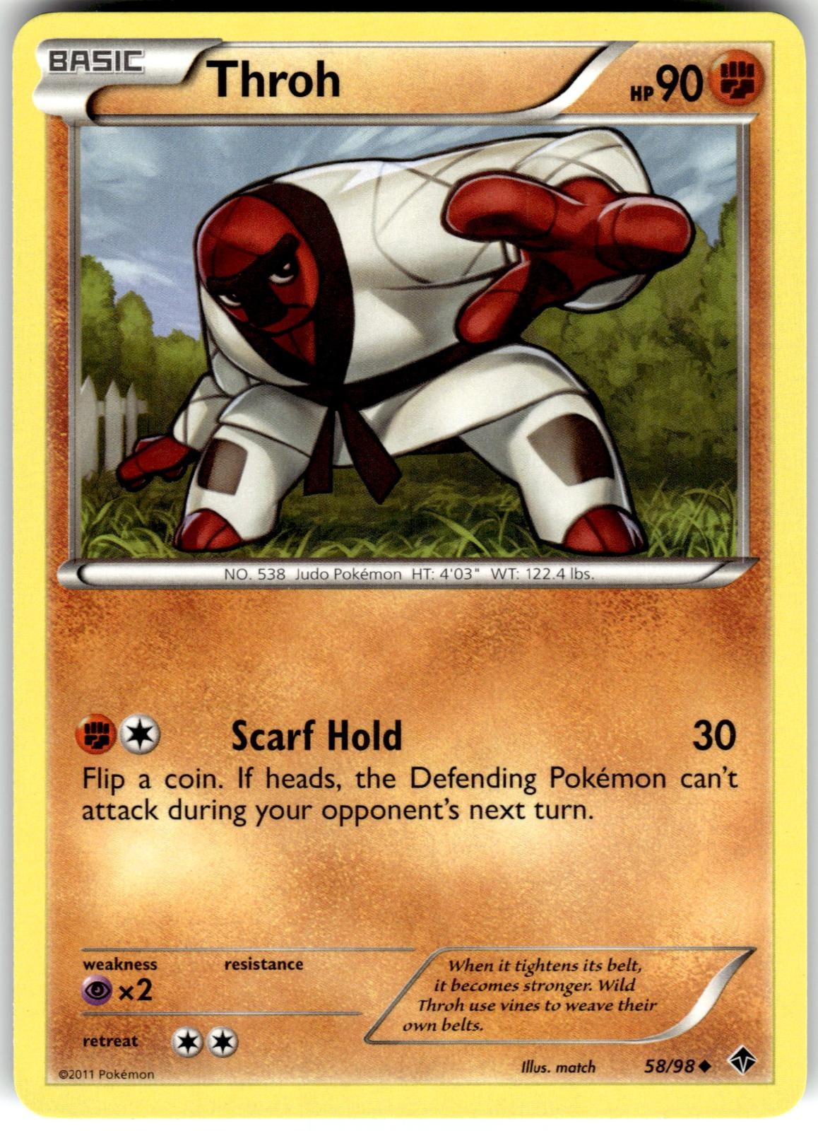 Throh 58/98 Uncommon Emerging Powers Pokemon Near Mint