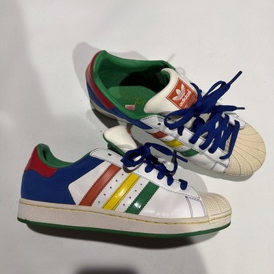 adidas Superstar Multicolor Leather Men's Athletic Shoes Style Code 045881