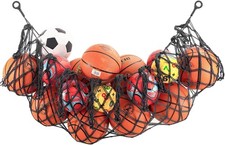 Sports Ball Storage Net,Hanging Basket Organizer Net for Black