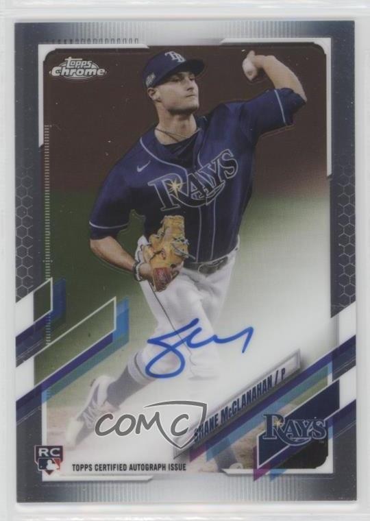2021 Topps Chrome Rookie Auto Shane McClanahan #RA-SM Auto RC 9m2