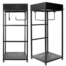 Police Gear Rack, Free-Standing All Iron Frame Police Hanger for Police Gift