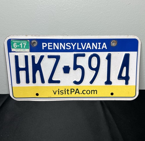 Pennsylvania Nummernschild gelb weiß blau #HKZ-5914 PA State Home Decor Handwerk