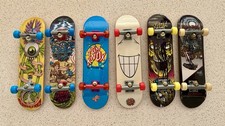 5 x TECH DECK SKATEBOARDS - SANTA CRUZ TOM KNOX & BIRDHOUSE FINGERBOARDS  + MORE