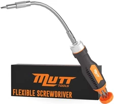 Mutt Tools 12 in 1 Ratcheting Flexible Screwdriver for Tight Spaces – Flexibl...