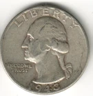 USA - 1943P - Washington ¼ $ - Silver Eagle - no mint mark - #12258RG