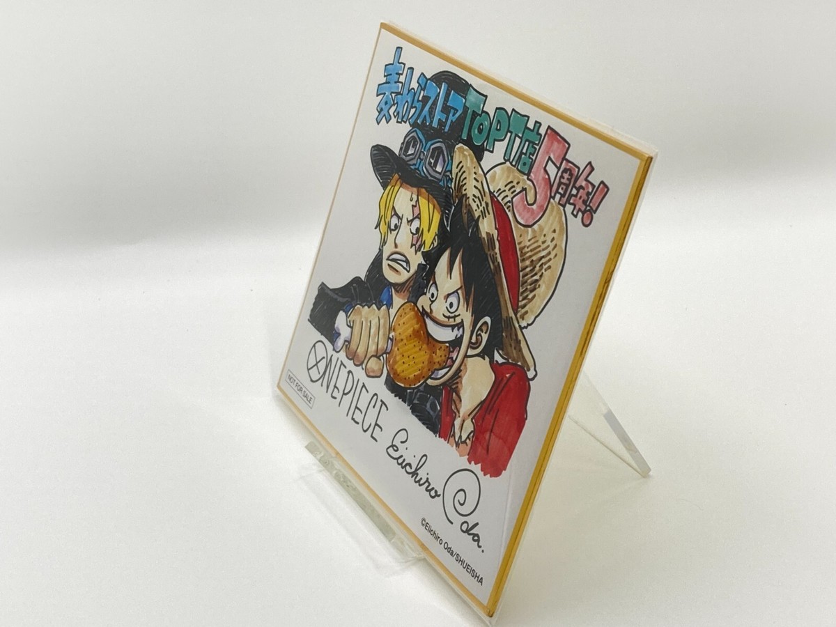 ONE PIECE Luffy Eiichiro Oda Autograph Shikishi Art Card Tokyo One