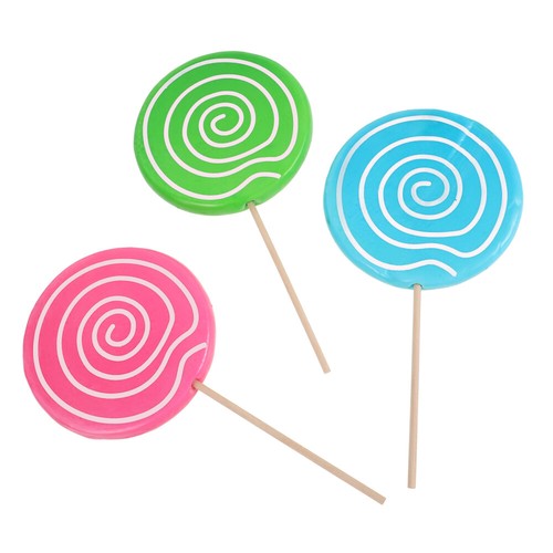 3 Pcs Lollipop Model Props Child Simulation Large Candy Ornaments - Imagen 4 de 10