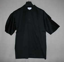 Men's Polo ,Short sleeve 100 Mercerize Cotton Made In Italy Color BLACK L-XL