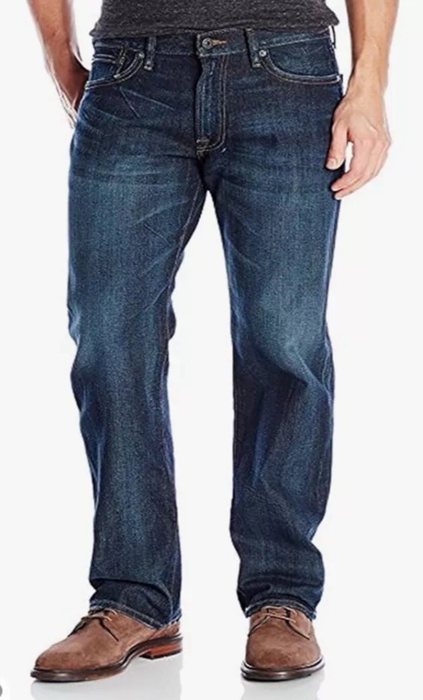 Новые мужские джинсы Lucky Brand Mens 181 свободного кроя синего цвета размер 3832 16490₽