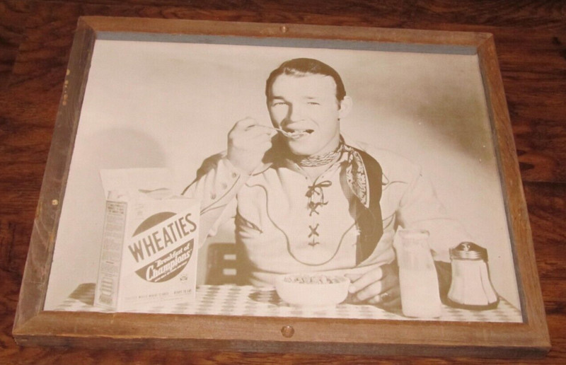 Roy Rogers King Of The Cowboys Advertising Poster Print Framed Wheaties Cereal