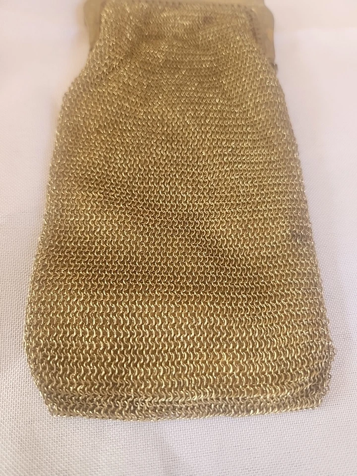 Antique Art Nouveau Purse Embossed German Silver Chainmail Mesh Evening Bag - Image 4 of 4