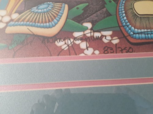 Litografía edición limitada firmada por artista David Dawangyumptewa Hopi. 83/750. - Imagen 4 de 13
