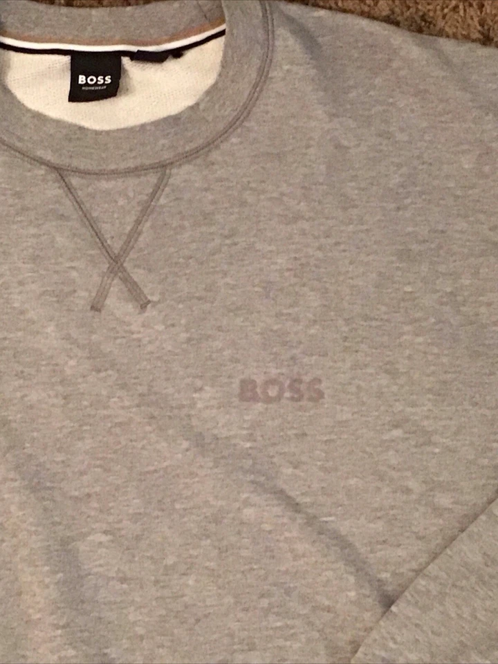 Hugo Boss Sudadera Para Hombre Logo Estampado Cuello Redondo Sudadera Talla XL Foto 2 de 3