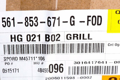 2016-2017 VW Volkswagen Passat Front Exterior Radiator Grille Grill OEM NEW - 第 5/5 張圖片