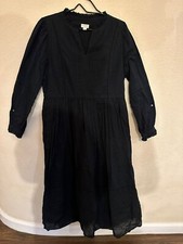 J. Crew Factory Black Long Sleeve Eyelet Dress Size M