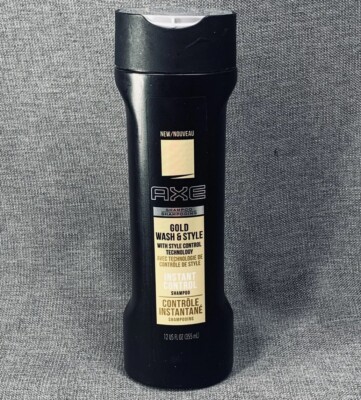 Axe Gold Wash & Style Instant Control Technology Shampoo 12 oz 355ml