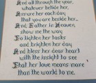 Matted Finished Cross Stitch Prayer for Mother, approximately 11" by 14" — photo 4