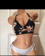 NEW VS Large SWIM The Babe Triangle Top Small BIKINI Bottom SET 4356