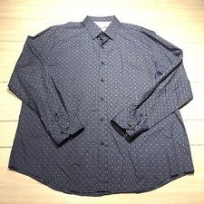 Tasso Elba Button-Up Shirt Men's XL 17-17.5 Long Sleeve Cotton