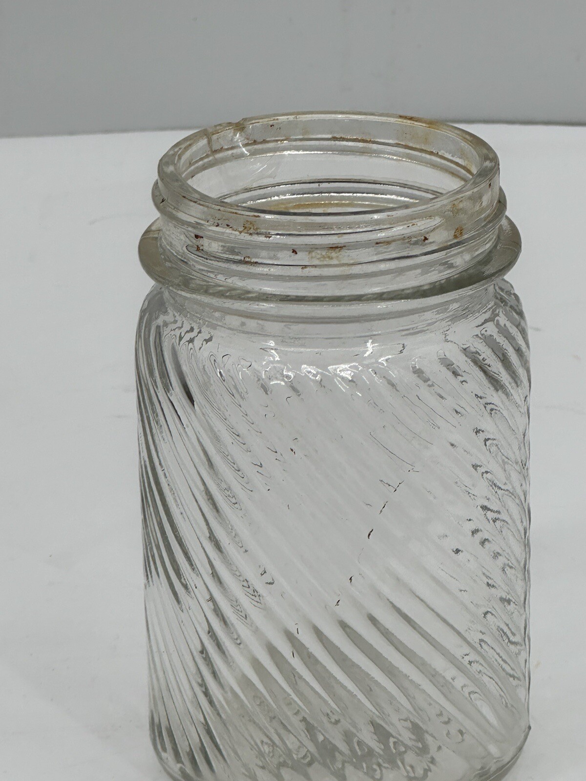 VTG Jumbo Peanut butter 1 Lb  6” Tall Frank Tea Co “Good Enuf For Me” CHIP