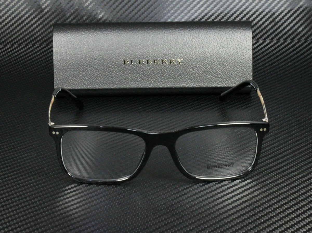 BURBERRY BE2282 3001 Black Rectangle Men s 55 mm Eyeglasses