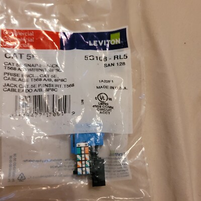 Leviton Keystones Jacks RJ45, RG 11, Coax & Plates LOT of 14