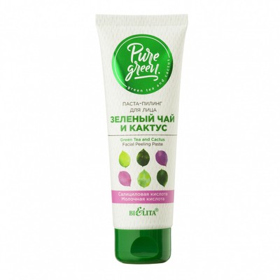 Bielita Vitex Facial peeling paste ''Green tea and cactus''
