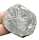 8 Reales Cob Spanish Bolivia, Shipwreck Treasure (Coral, P.T mint mark)