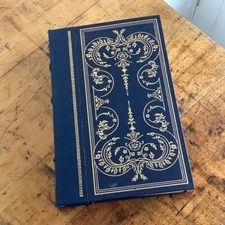 Tom Jones 1/4 Leather Bound Book Blue Gold Embossed Color Illustrations 