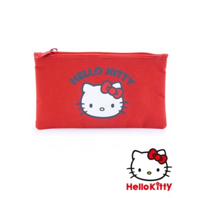 Red Hello Kitty Bleistiftetui Schminktasche Kosmetiktasche Reißverschlussetui Schule stationär