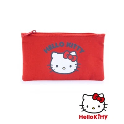 Red Hello Kitty Pencil Case Make Up Bag Cosmetic Zipper Case School Stationary