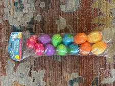 Plastic Easter Eggs Polka-Dot Multicolor 12 Pieces Fillable Eggs New  