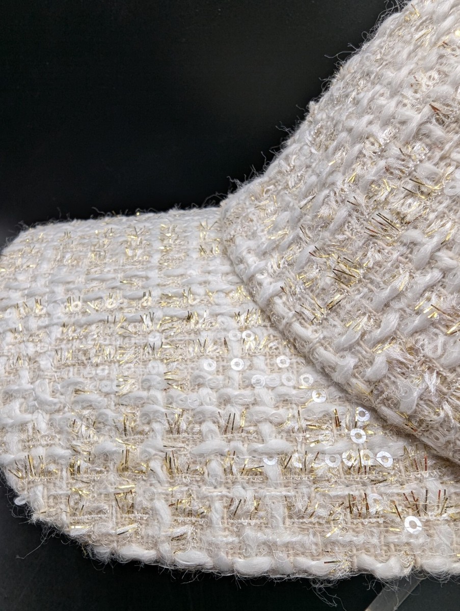 EUGENIA KIM Lo Sequin Tweed Baseball Cap Ivory Gold | eBay display picture 1
