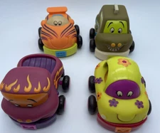 MyBToy Car Vehicle Interactive Pull Back Toy Figure Game Kids Collectible 4 Lot