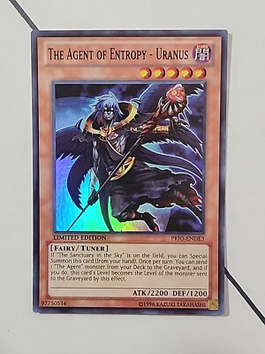 YuGiOh! The Agent of Entropy - Uranus (PRIO-ENDE3) Limited Ed - Super Rare - NM