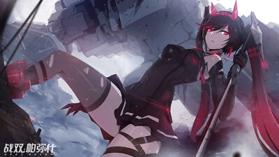 Anime mecha girls mechamusume watermarked punishing gray Playmat Gaming Mat Desk