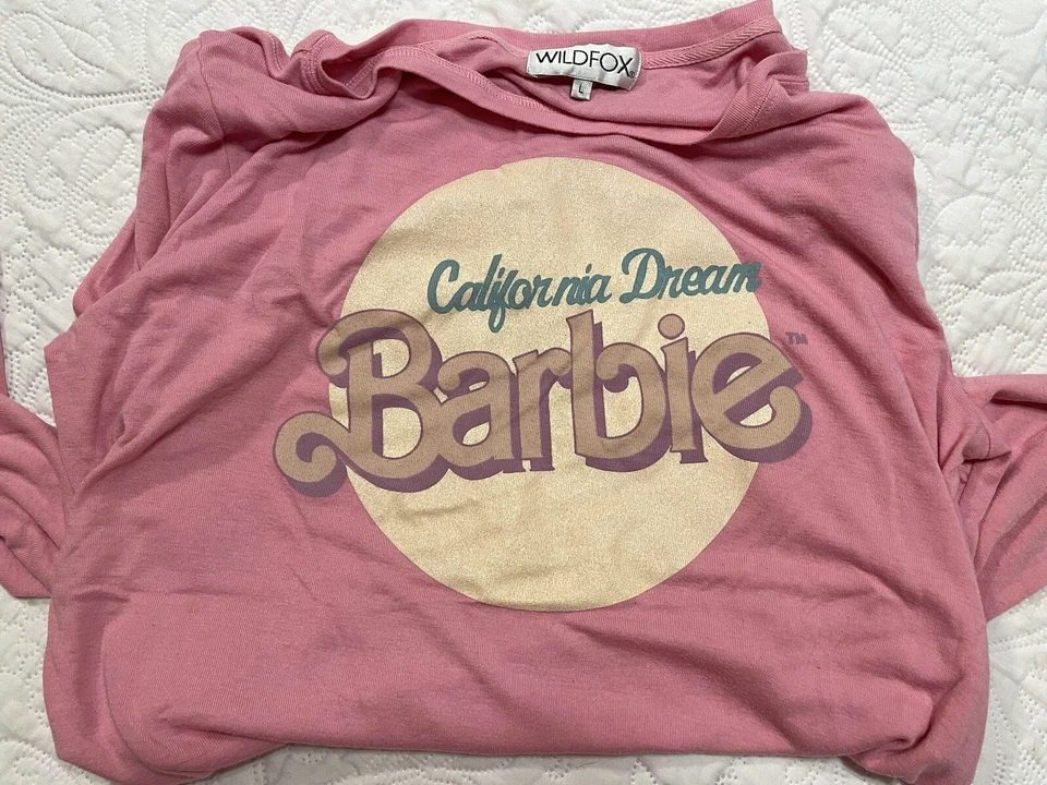 Wildfox California Dream Barbie Sudadera Rosa Damas Grande Rara Difícil de Encontrar De Colección Foto 4 de 4