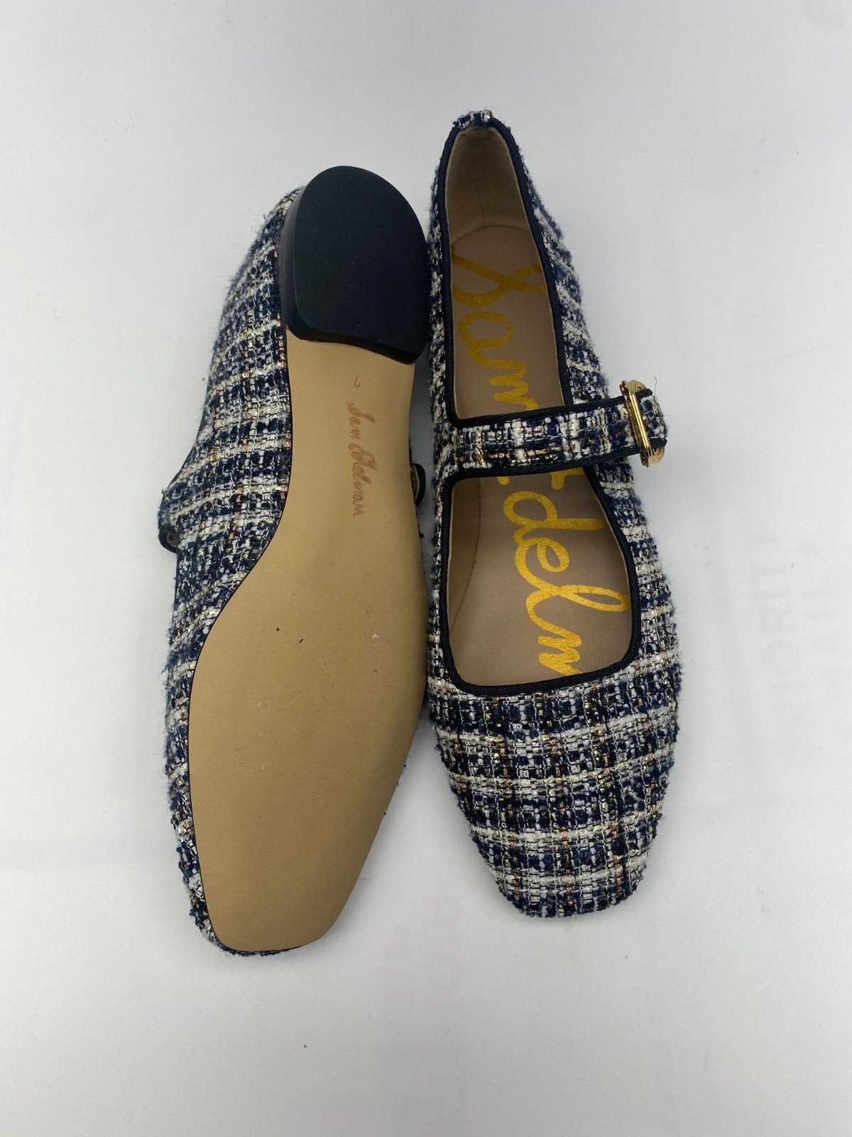 Sam Edelman Womens Michaela Mary Jane Black Boucle Flat Sz 7 M image 8