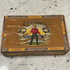 Vintage Certified Cremo Cigar Box, Factory No. 117, South Carolina