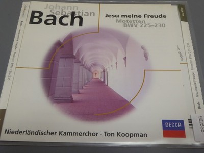 TON KOOPMAN bach: jesu meine freude, motetten 225-230 VG+/VG+ (CD Album)