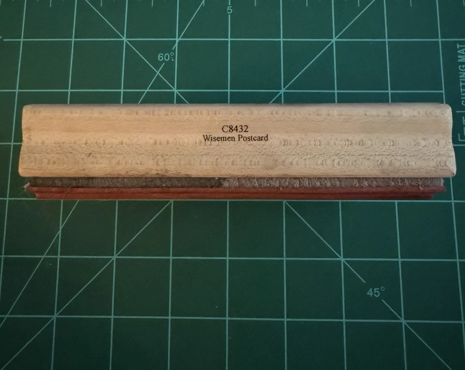 Stampington & Company C8432 Wisemen postal vacaciones Navidad sello de goma montado Foto 4 de 4