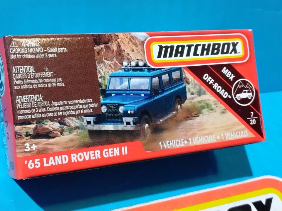 2019 MATCHBOX 65 LAND ROVER GEN II SAFARI #64 BLUE OFF-ROAD BRITISH 4x4  - Image 2 of 4
