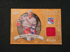 GLENN ANDERSON 2008-09 UD ARTIFACTS TREASURED SWATCHES GAME USED 2 COLOR JERSEY