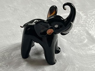 Rare Beautiful Lucky Elephant Venice Murano Original Label Over 1 Kg