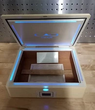 CAO Vision Limited Edition Humidor w/Blue LED Light Digital Hygrometer + Manual