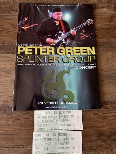 Peter Green Splinter Group An Evening With 2003 tour programme & Concert Tickets